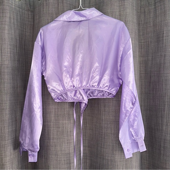 Missguided Wrap Around Shirt - Size 2 - Picture 2 of 2